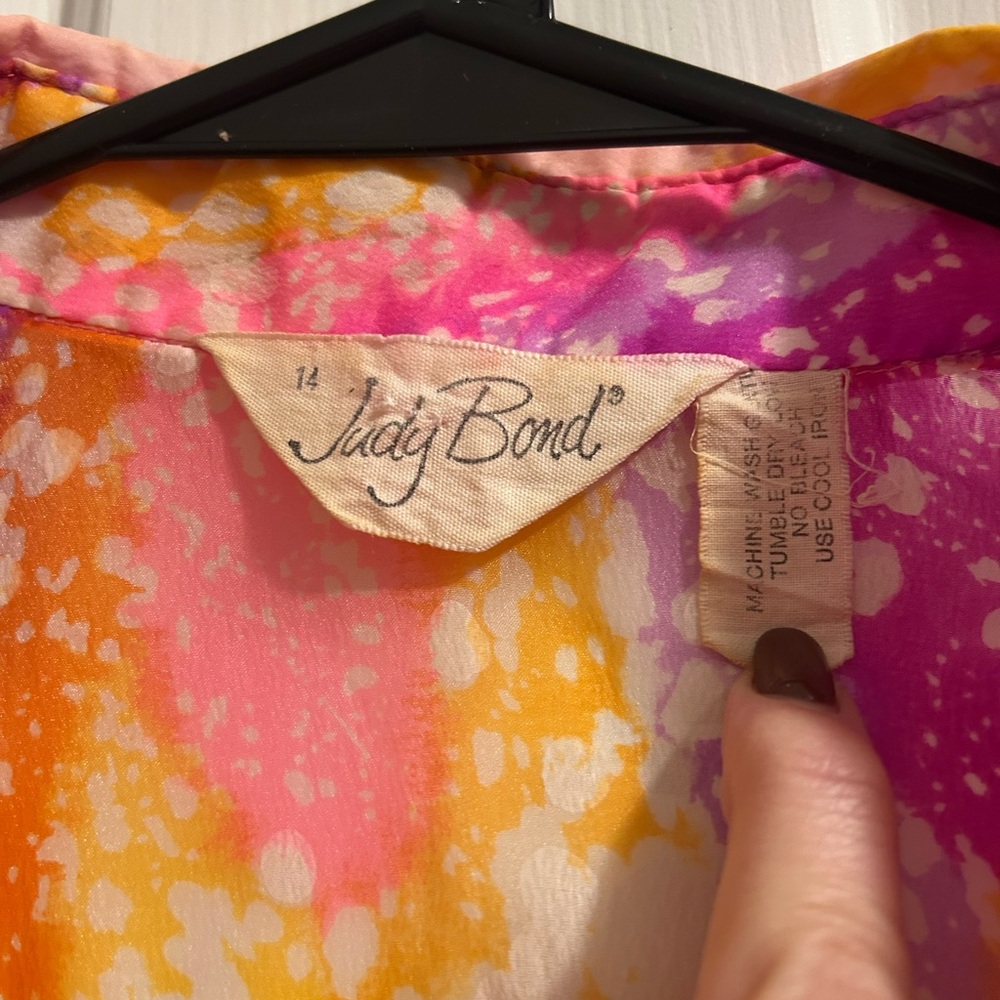 Neon Retro 70’s Button Down Shirt Vintage - Picture 4 of 8